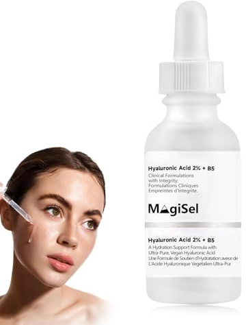 Ácido Hialurónico 2% + B5 Serum para el Rostro Hidratante, Suero de Ácido Hialurónico Puro, Esencia de Ácido Hialurónico,Suero de Reafirmante Facial,Minimiza los Poros, Anti Envejecimiento Brillo Piel