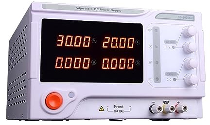 MZZYG Variable Power Supply Switching Lab Power Supply Unit DC Regulated Adjustable Four Digit Power Voltage Current Regulator Bench Source(SS-3020KD)