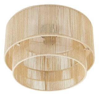 Lindby Deckenlampe Anuva (Landhaus, Vintage Rustikal) aus Papier (1 flammig E27) - Deckenleuchte Lampe Wohnzimmerleuchte
