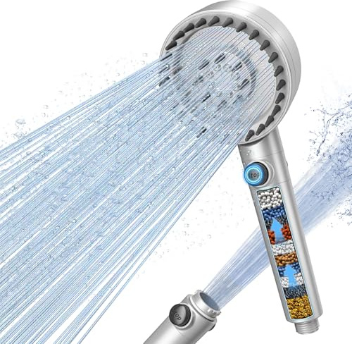 MEKO High Pressure Filter Shower Head with 4 Spray Modes,4.3 Large Panel