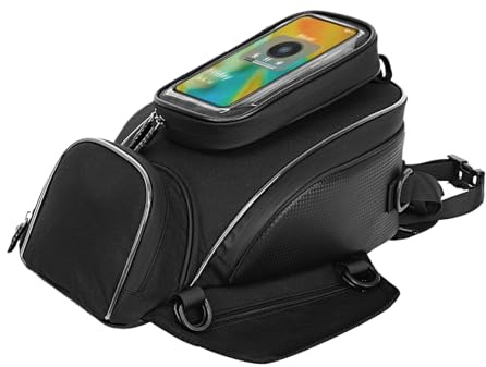 Bolsa de almacenamiento para moto, impermeable, magnética, bolsa para depósito de moto, gran compartimento para teléfono móvil, accesorios para cruceros