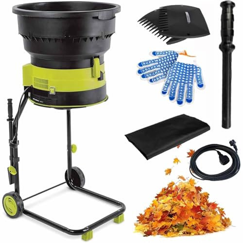 XYEJL Trituratore Elettrico da Giardino - Trituratore per Foglie E Legno da 2500 W - Larghezza di Taglio di 54 Mm,Cippatori da 8000 Giri/Min per Detriti da Giardino,Foglie,Rami,noPowercord