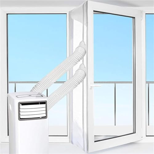 Kit Calfeutrage Climatiseur, 400cm Kit Joint De Fenêtre Climatisation Mobile, Enêtres À Battants, Kit Climatisation Fenêtre Fonctionne Avec Toutes Les Unités De Climatisation Mobiles Et Sèche-Linge