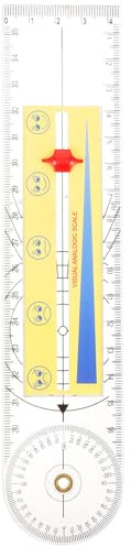 FRCOLOR Angle Ruler Goniometer for Knee Bend Measure Professional Angle Measuring Tool Ruler for Hospital Use