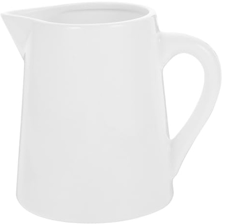 TOYANDONA Jarra Para Leche Cerámica Blanca Pequeña Vertedor Especial, Práctica y Ligera, Dispensador Doméstico Para Café y Té, Adecuado Para Arte Latte y Barra De Café