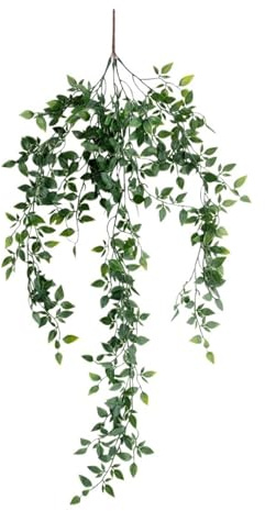 Plantas Artificiales Decorativas Planta de hiedra artificial plástico con hojas verdes for bodas, Año Nuevo, Navidad, decoración del hogar, jardín al aire libre, bricolaje, sala estar, colgante pared
