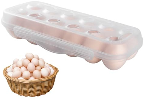 Scatola per Uova per Frigorifero: di Design Anti-collisione di Alta qualità con Supporti Trasparenti impilati, Tecnologia avanzata di Apertura, Durevole e Professionale