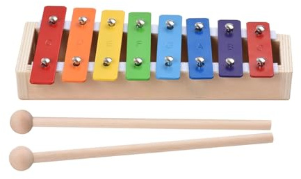 Xylophon Kompaktes Xylophon-Glockenspiel mit 8 Tasten und Holz