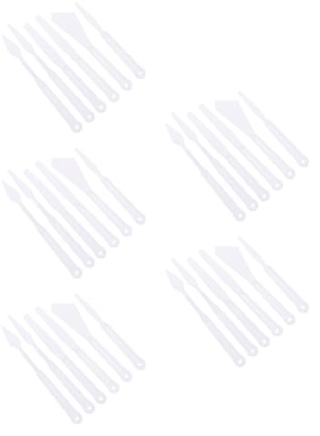 Beaupretty Espátulas para Pintura de Plástico Diseño de Mango Suave, 30 Piezas para Decoración Mural y Pintura Artística, Herramienta para Mezclar Colores