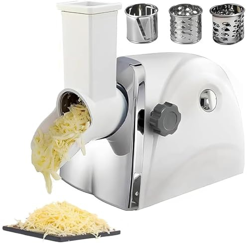 Rallador eléctrico de queso, triturador giratorio profesional para moler rápidamente y preparar ensaladas