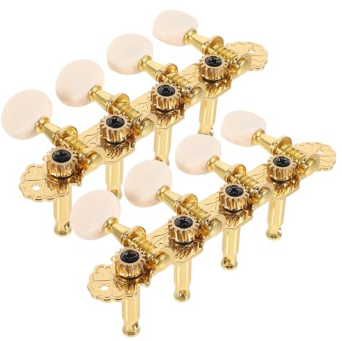MAGICLULU Mécaniques D'accordage Mandoline 8 Cordes 4 Doubles, Cheville Métal Doré, Accessoire D'accordeur Guitare Acoustique, Clés de Guitare Universelles pour Jeu Précis et Stable,