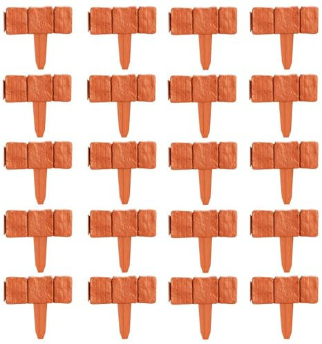 Bordure Paysagère - 20 Pièces Résistant Aux Intempéries Usage Intensif | Bordure De Jardin, Pavé Et Clôture - pour Pelouse Patio Deck Porche Parterres De Fleurs Allées Maison Ferme