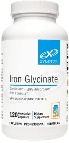 XYMOGEN Iron Glycinate, 120 Capsules