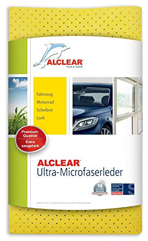 ALCLEAR 950015 Peau de Chamois Synthétique 100 % Polyuréthane Toujours Doux, Qui ne Durcit jamais et Plus Absorbant Qu’Une Peau de Chamois Naturelle 40 x 45 cm Jaune