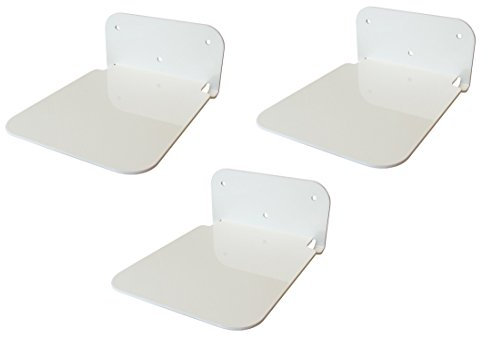 Galleksa, scaffale per libri invisibile, nascosto, in metallo, per casa, camera da letto, decorazione creativa, metallo, White, 3 - confezione