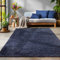 SIMPEX Alfombra de Pelo Largo, Unicolor - Monocromo, Alfombra Azul Marino, 300 x 400 cm, Alfombras de Estilo Moderno, Alfombra Sala de Estar
