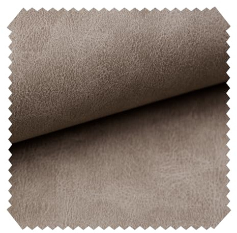 novely® KONSTANZ - Vintage-Antik PU-Kunstleder - Hochwertiger Möbelstoff - Robuster Polsterstoff - Lederimitat im Retro-Style - Pflegeleichte Meterware 1lfm | Farbe: 02 Dunkelbeige