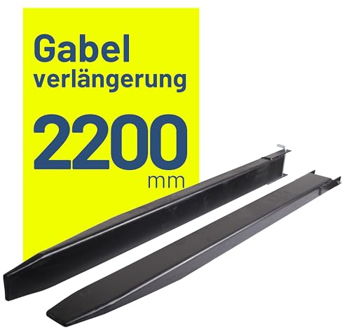 Extensión de la horquilla cerrada | 2200 mm 2,2 m | 135x50 mm | Prolongación de horquilla para carretilla elevadora | Par