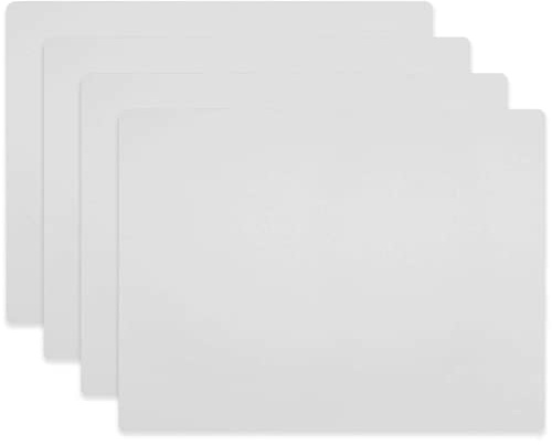 Professional Cutting Board Mats 24 x 18 Inch - 4 Pack, Extra Large White Color, Flexible Plastic made from Heavy Duty HDPE (1/16 Thick)
