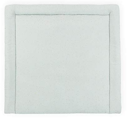 KraftKids Wickelauflage in Musselin goldene Punkte auf Grün, Wickelunterlage 75x70 cm (BxT), Wickelkissen