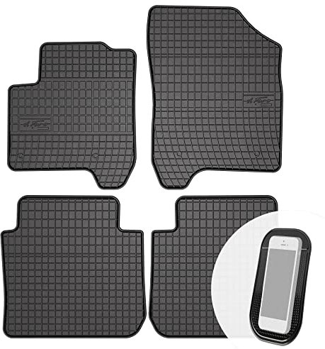 Moto-Moltico - Alfombrillas de goma para coche, 4 piezas, aptas para Citroen C3 Picasso 2009-2017