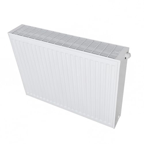 Belrad® Heizkörper Typ 33, weiß, Mittelanschluss, flach | leistungsstarker Flachheizkörper, 8 Anschlüsse, Wandmontage, kompakt & energieeffizient, für Bad, Gäste-WC, Wohnzimmer