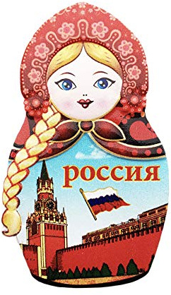 Russland 3D-Kühlschrankmagnet, Matroschka, Kunstharz, Reise-Souvenirs, handgefertigt, Heim- und Küchendekoration, Russland-Kühlschrankmagnet, Sammlung, Geschenk