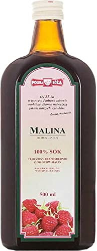 Zumo de frambuesa 100% sin azúcar 500 ml Polska Roża