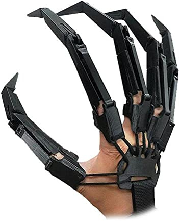 Tianbi Dita snodata per Halloween, guanti di estensione per Halloween, guanti da scheletro, giocattolo per artigli horror, puntelli cosplay per Halloween per feste in maschera