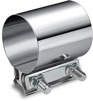 3.0 Inch Butt Joint Band Clamp Coupler Sleeve Stainless Steel for 3 OD Pipe Connection