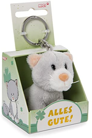 NICI Schlüsselanhänger Katze Alles Gute! 6cm in Geschenkbox