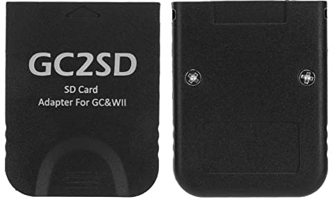 pour Adaptateur de Carte de Stockage Micro, Lecteur de Carte Adaptateur de Carte GC2SD pour Consoles , Plug and Play.(Le Noir)