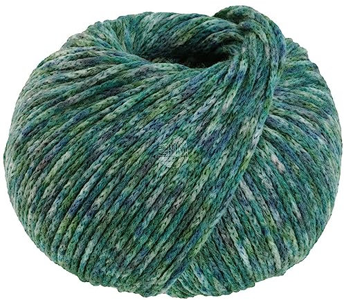 LANA GROSSA Cool Merino Print | Leichtes Kettengarn aus klassischer Merinowolle | Handstrickgarn aus 90% Schurwolle (Merino) & 10% Polyamid | 50g Wolle zum Stricken & Häkeln | 150m Garn FB 113