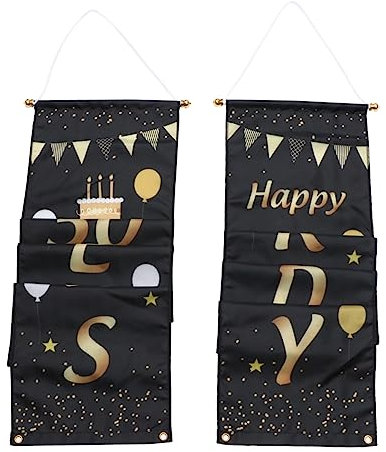 ABOOFAN Wanddekoration 1 Paar 30 Jahre Altes Couplet Banner Alles Zum Geburtstag Dekorationen Partydekoration Türschmuck Veranda Zeichen Wandhaken Dekorativ Hintergrund Polyester