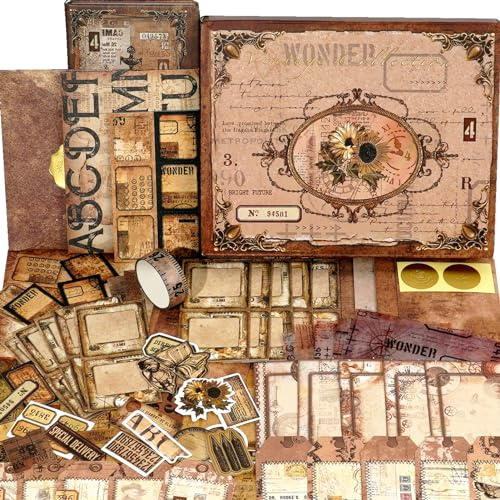 Funto Scrapbooking Kit, The Love Poems Series - Tales of Begonias, Ideal Gift Wrapping, Perfect for Bullet Scrapbooking Material, Plans DIY Craft Collage