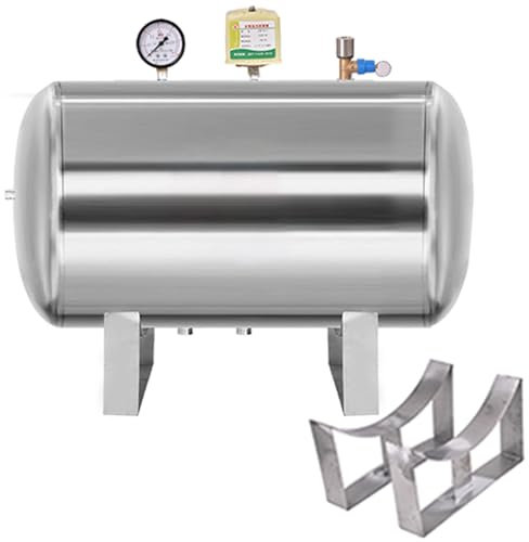 Vaso de expansión 100 160 200 250 300 500 L Tanque de presión horizontal del sistema de agua, kit de instalación tanque de vejiga de agua presurizada para bomba de pozo/bomba de refuerzo de sótano (S