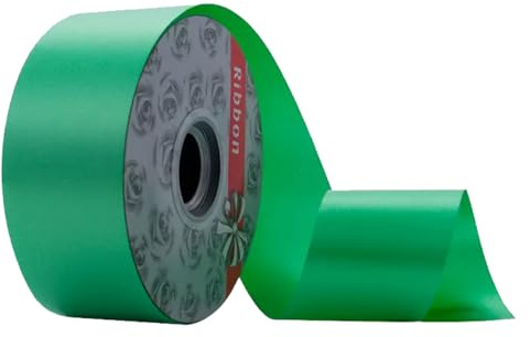Geschenkband Dunkelgrün,50 mm x 90 m Polyband, Schleifenband Kräuselband 5 cm, Ringelband Maibaum Deko, Dekoband zum Partydeko Hochzeits Geburtstag Floristen Dekorieren Basteln & Verpacken