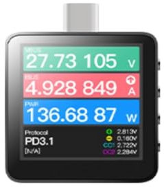Power-Z KM003C Portable USB-C Fast Charging Tester PD3.1 QC5.0 Digital Voltmeter and Ammeter Power Bank Tester