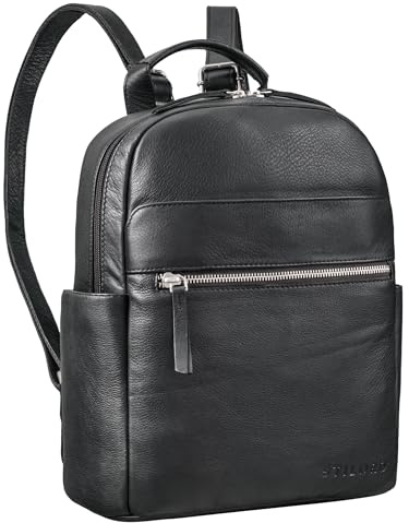 STILORD 'Phineas' Zaino Piccolo in Pelle da Uomo e Donna per Bagaglio a Mano e Viaggio, Daypack, Colore:nero