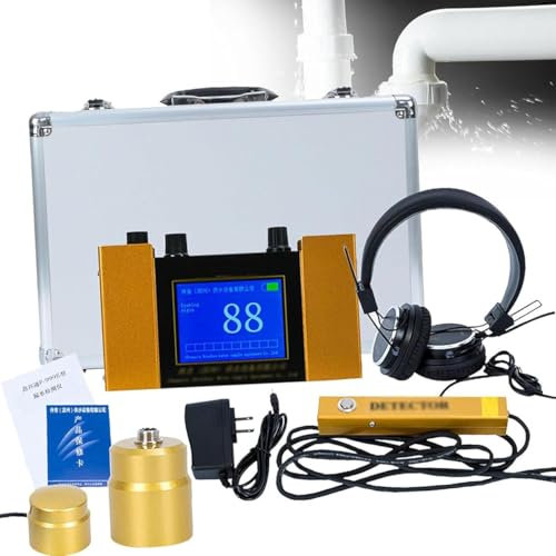 Water Leak Detector, Electric Underground Water Pipe Leak Detector Equipment with Headset, Water Leak Geophone Sensor for Underfloor Heating Household Water Pipes
