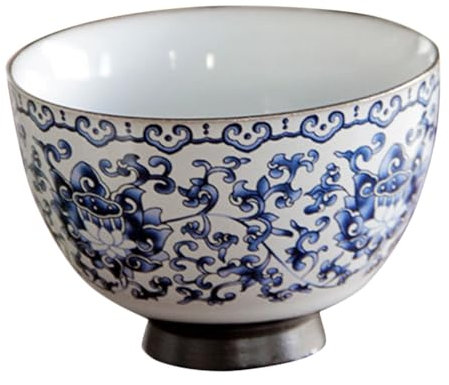 MENTAM tazas de té chinas, tazas de té antiguas, Taza de té de porcelana estilo chino con diseño decorativo en azul y blanco, de gran capacidad, for casa de té.