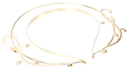 PACKOVE Kreatives Haarschmuck Stirnband aus Legierung für Mädchen Goldfarben Verschleißfest nicht Leicht Zerbrechlich für Festlichkeiten und Fotoshootings