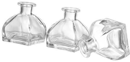 FUTUREORYY 3 Piezas Botellas Difusoras de Vidrio Boca Ancha para Aromaterapia y Decoración de Hogar Regalo para y Estudio