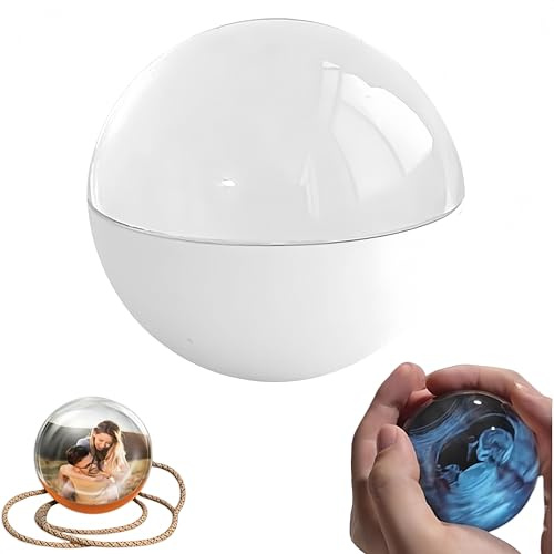 Genérico Bola de cristal 3D con pantalla digital, esfera LED personalizada para fotos y video, ultrasonido de bola de cristal 3D, regalo de foto, regalo de memoria de carga personalizado para