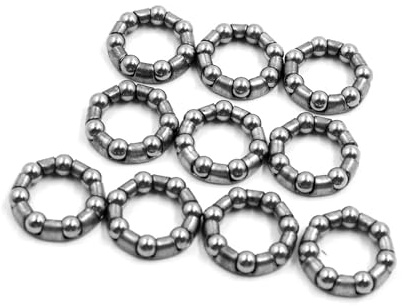 Gyrodymix 10 Piezas Rodamiento Jaula de Bolas para Bicicleta 12mm Diám. Interior Rodamiento 7 Bolas del Eje Rueda Delantera Producto Duradero