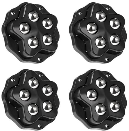 YAZWUR 4 Pz Rotelle Pesanti per Mobili, Rotelle Piatte Autoadesive 200kg, Ruote a 360 Gradi per Mobili, Scatole Portaoggetti, Elettrodomestici, Contenitori per Rifiuti