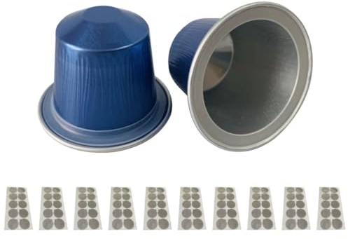 100 Pcs Empty Aluminum-Foil Coffee with Lids Coffeeware Disposable Pods Refillable Disposable Coffee Pods