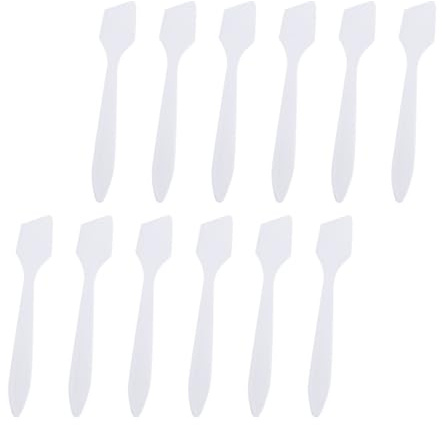 DIYEAH Spatola Cosmetica in Plastica Bianca per Crema Viso, Strumento Skin-friendly Leggero e Facile da Trasportare, per Uso in Viaggio e Saloni di Bellezza, Confezione da 200 Pezzi
