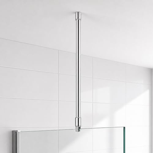 Barre Stabilisation pour Douche, 56 cm Barre Fixation en Acier Inoxydable 304 pour Parois Douche avec Articulation Pivotante à 360° Support pour Paroi Douches pour Verre 6 à 10 mm
