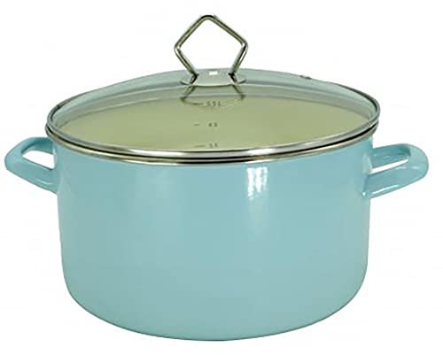 Krüger Fleischtopf Sylt 24 cm, Emaille, blau